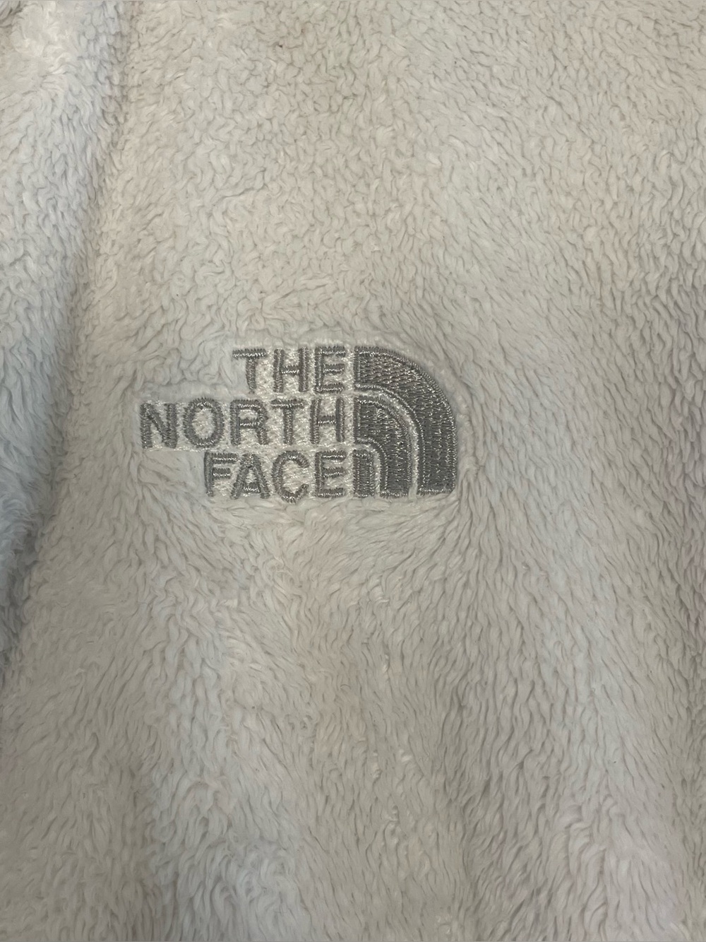 THE NORTH FACE White Osito Full Zip Shaggy Fleece Jacket Women's Outdoors -Large - Picture 4 of 15